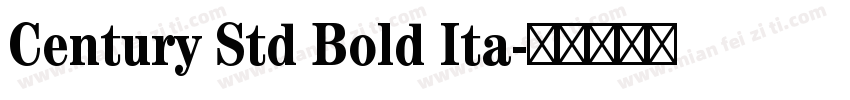 Century Std Bold Ita字体转换